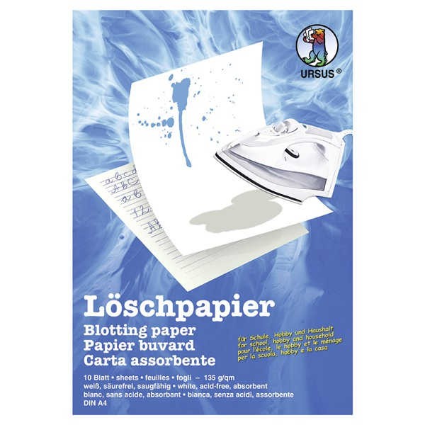Löschpapier 135g/m² A4, 10 Blatt weiß
