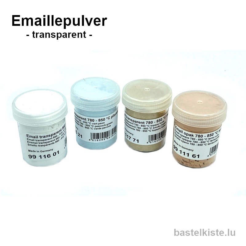 Emaillepulver transparent, Brennbereich 780°C bis 850°C