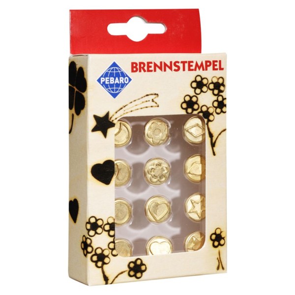 Brennstempel 12-teilig sortiert "Floral", bastelkiste.lu