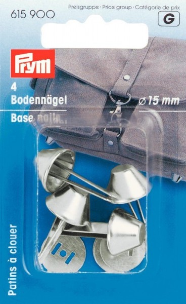 Bodennägel für Taschen Ø 15mm silberfarben PRYM 615900