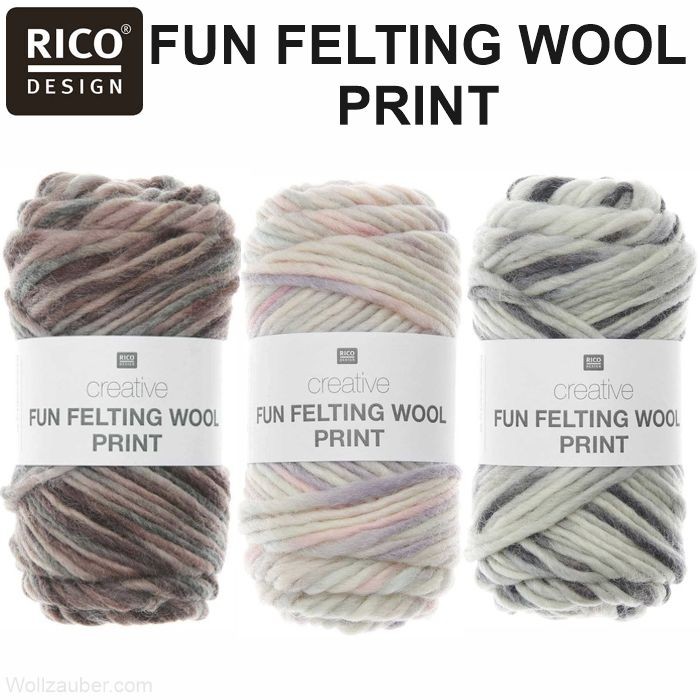 Filzwolle Creative Fun Felting Wool PRINT 50g