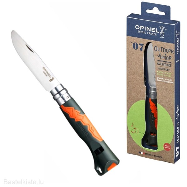 Outdoor Junior Taschenmesser mit Signalpfeife, Khaki Orange