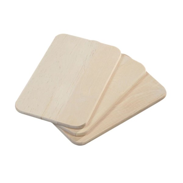 Frühstücksbrettchen aus Birkenholz 23 x 15 x 1 cm, 3er-Set