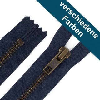14 cm Hosen Antik Messing Reißverschluss Metall