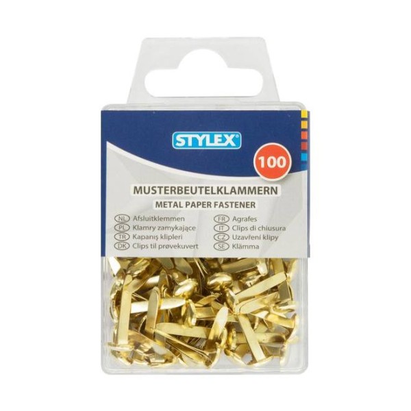 Musterbeutelklammern 19mm, 100 Stück
