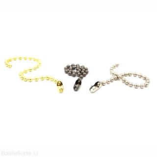 Kugelkettchen Ø2,4mm, 102mm, unterschiedlichen Farben, 10 Stück