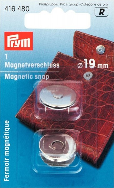 Magnetverschluß 19mm silberfarben PRYM 416480