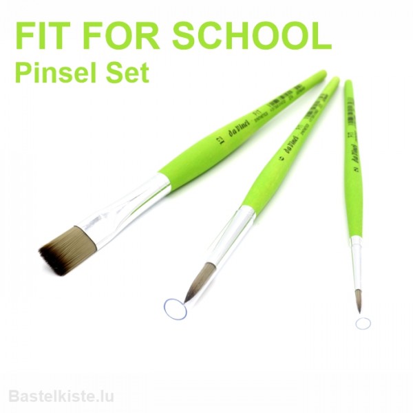 FIT FOR SCHOOL Synthetics Allrounder 3er Pinsel-Set