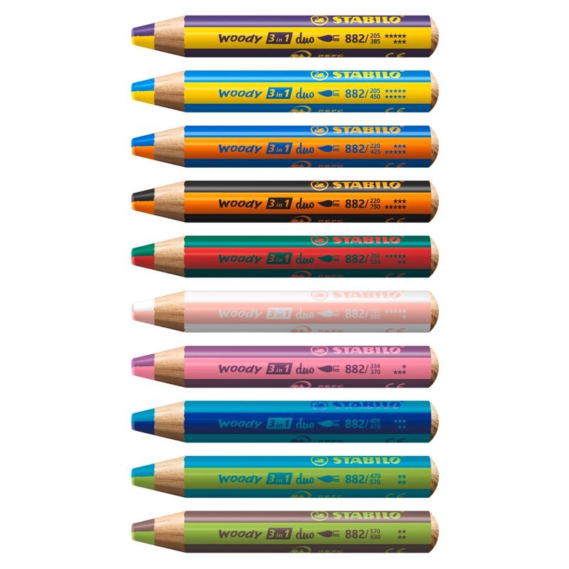 Buntstift STABILO woody 3 in 1 duo, Einzelstifte, bastelkiste.lu