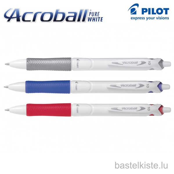 PILOT ACROBALL Pure White 1.0 Kugelschreiber (M)