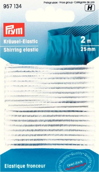 Kräusel-Elastic 25mm weiß von PRYM 957134