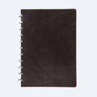 ATOMA leather notebook A5, dotted, 144 pages, brown